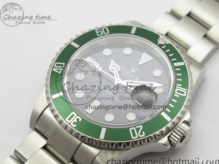 0512 Neat Submariner 16610 LV Green No Rehaut Engraving 904L Steel ARF1:1 Best Edition on SS Bracelet SH 2955